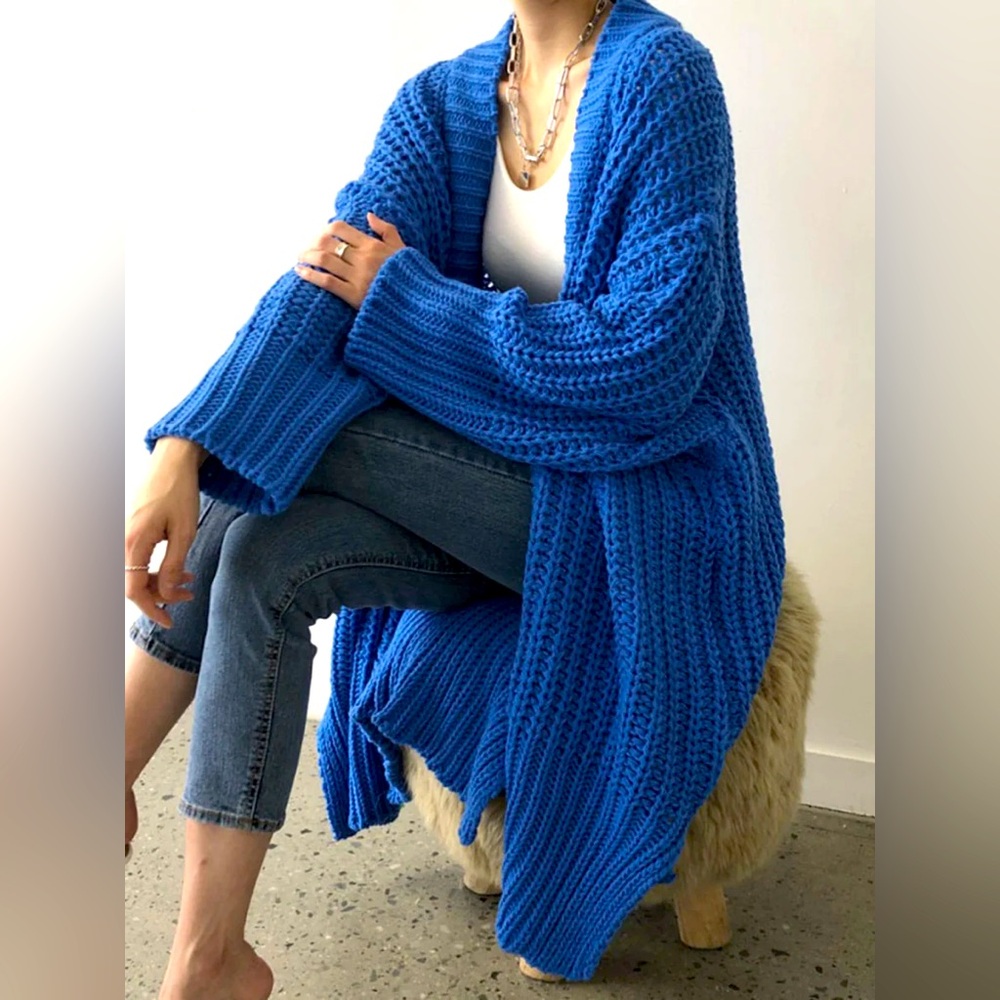 Cardigan Oversize Split Knit Outerwear by Commense